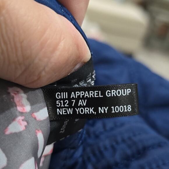 Quilted Winter Coat Jacket Marc New York Size Medium High Neck Full Zip Blue Puf - Picture 10 of 10